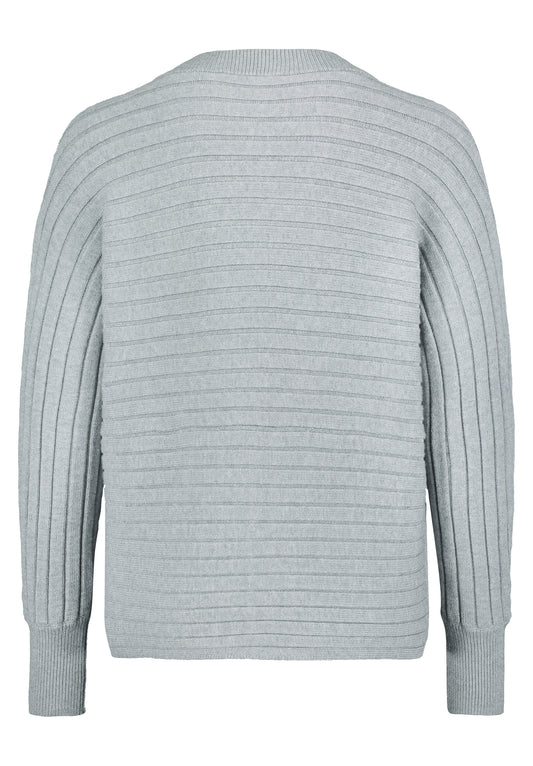 Strickpullover Kurz 1/1 Arm Grey Melange Bild 2