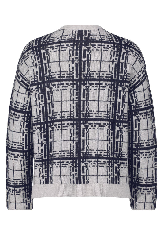 Strickpullover Kurz 1/1 Arm Grey/Dark Blue Bild 2