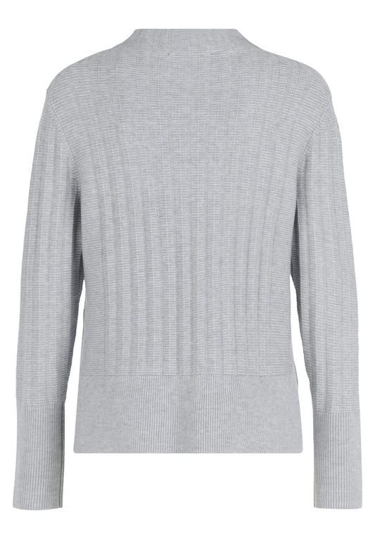 Strickpullover Kurz 1/1 Arm Light Silver Melange Bild 2