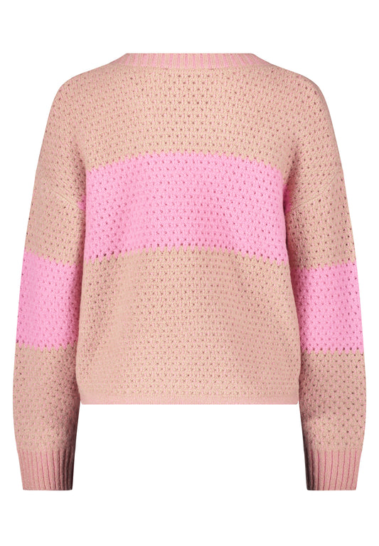 Strickpullover Kurz 1/1 Arm Taupe/Rosé Bild 2