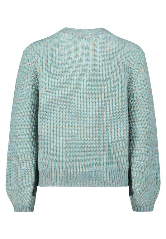 Strickpullover Kurz 1/1 Arm Mint/Camel Bild 2