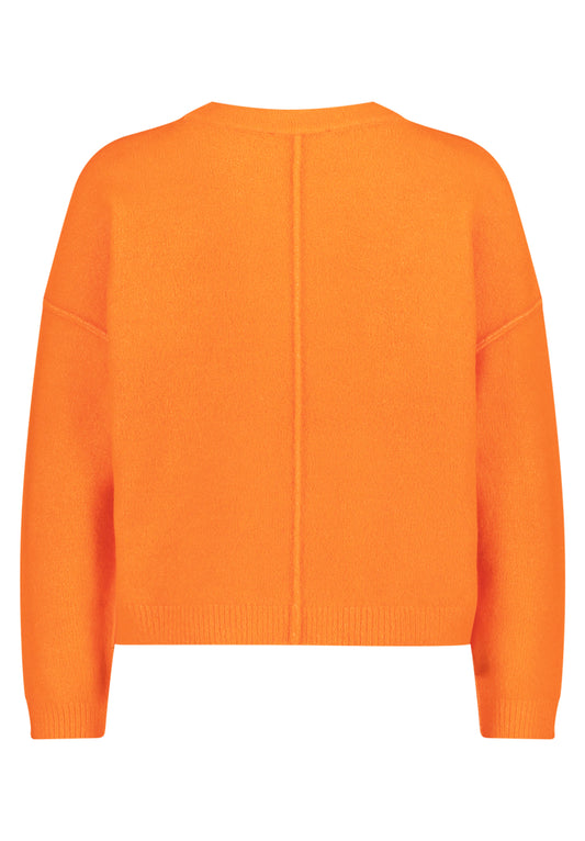 Strickpullover Kurz 1/1 Arm Neon Orange Bild 2