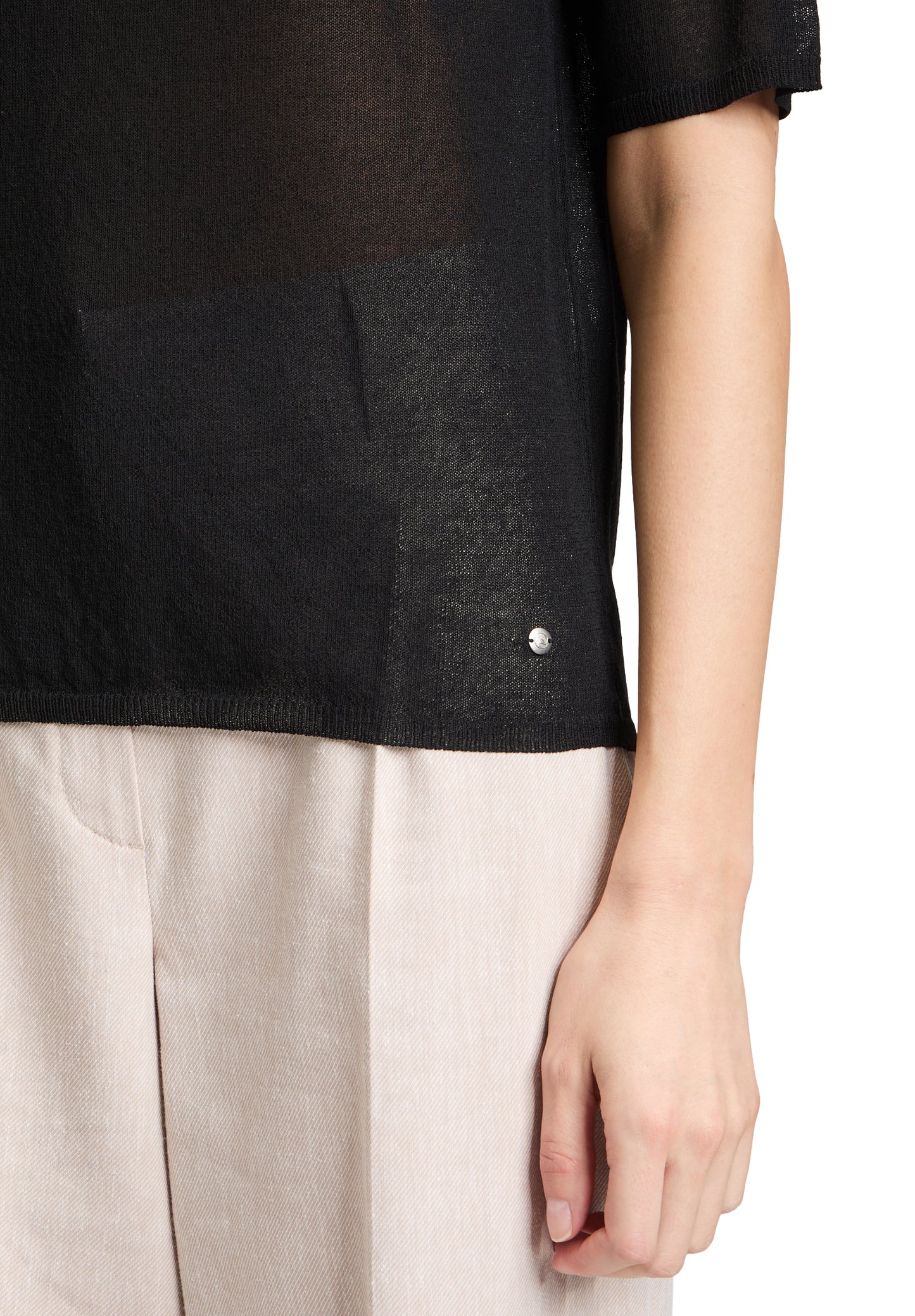 Strickpullover Kurz 1/2 Arm Black Bild 7