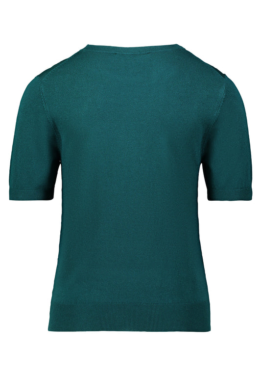 Strickpullover Kurz 1/2 Arm Deep Teal Bild 2