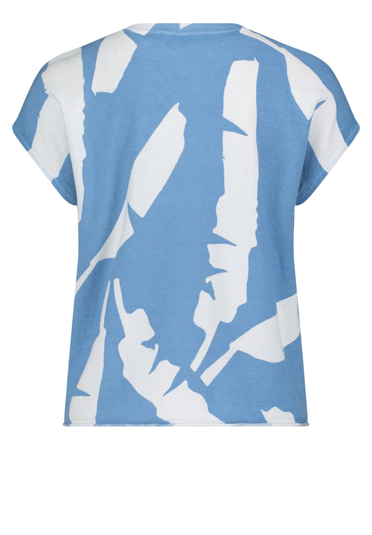 Strickpullover Kurz ohne Arm Blue/White Bild 2