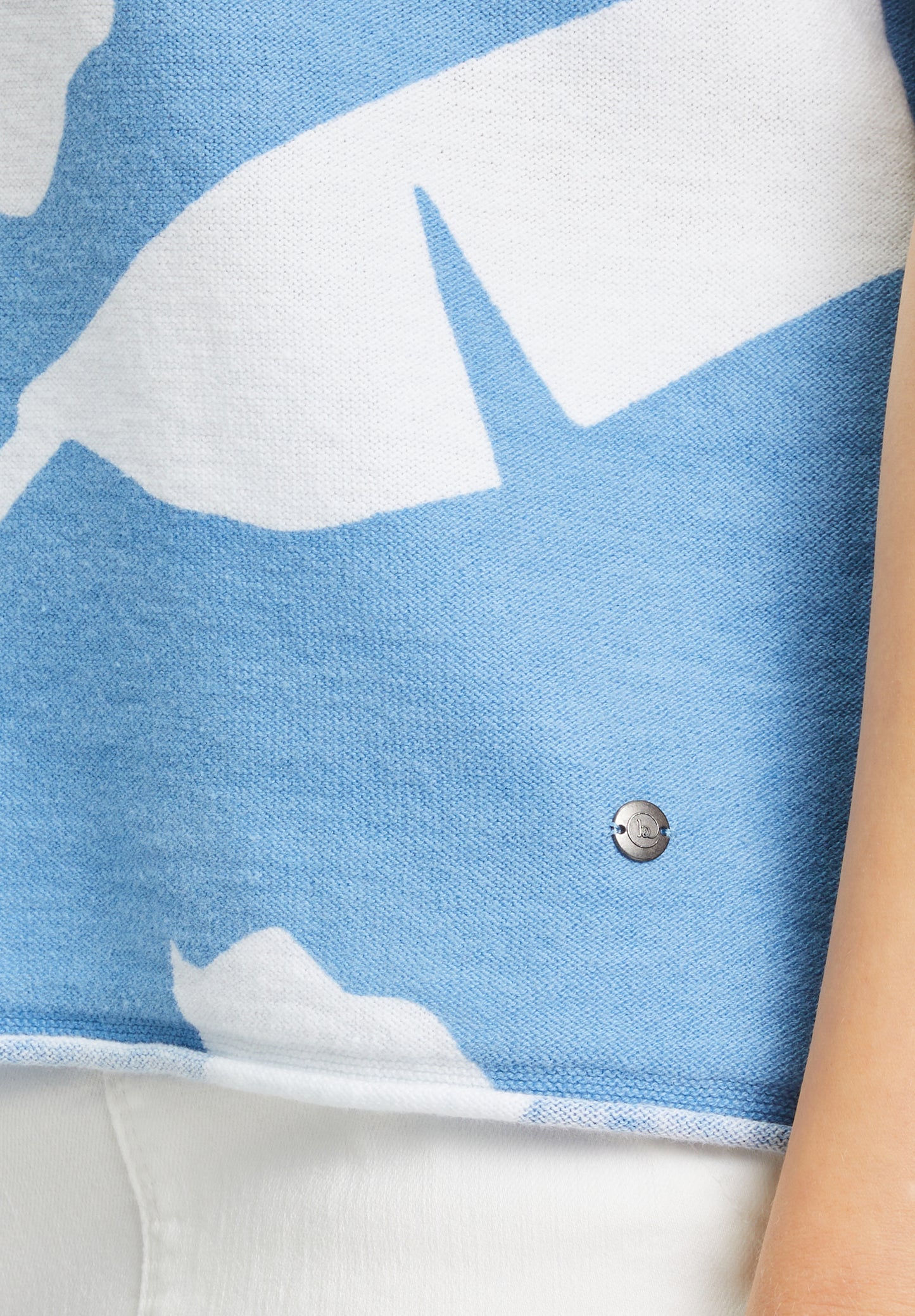 Strickpullover Kurz ohne Arm Blue/White Bild 7