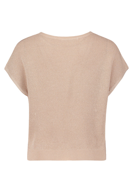 Strickpullover Kurz ohne Arm Light Taupe Bild 2