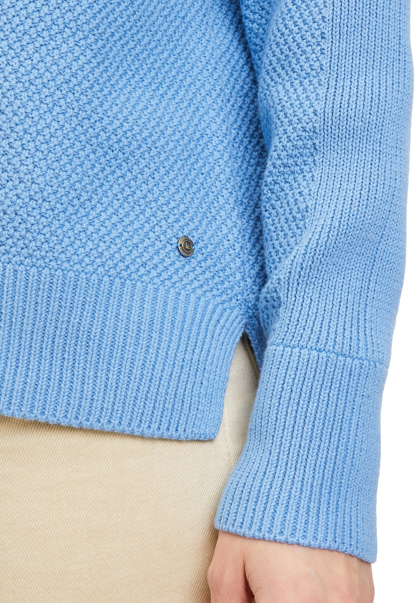 Strickpullover Lang 1/1 Arm Silver Lake Blue Bild 7