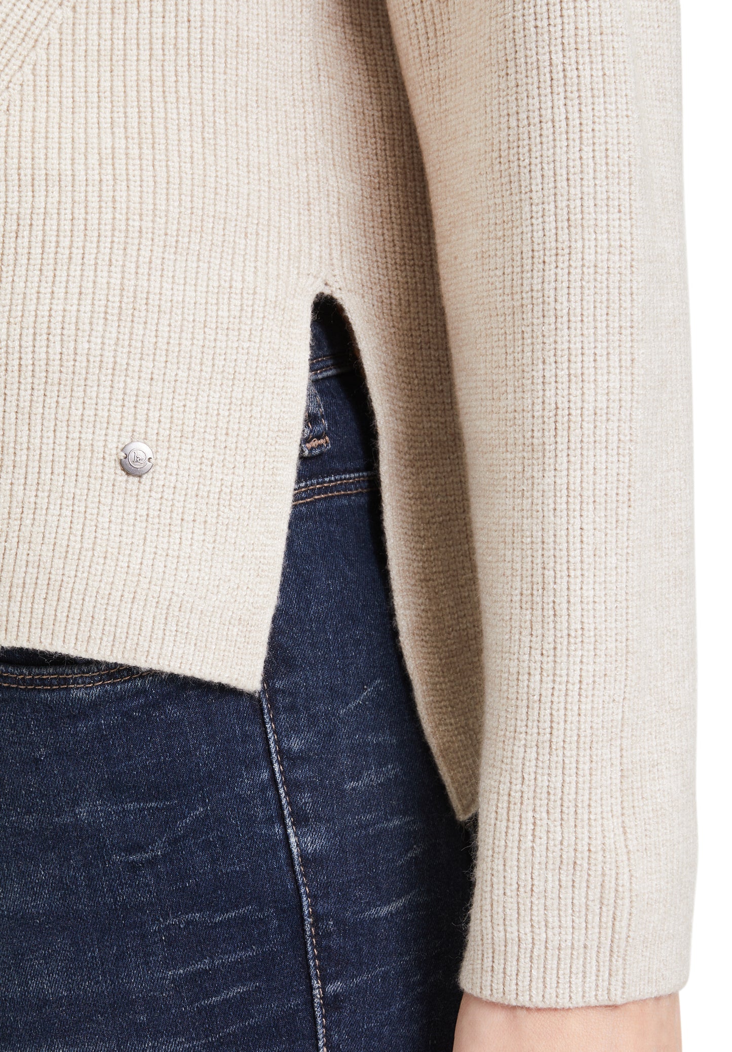 Strickpullover Lang 1/1 Arm Light Brown Melange Bild 7