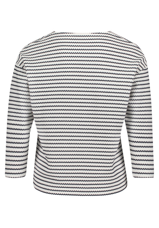Sweat Kurz 3/4 Arm Dark Blue/Cream Bild 2