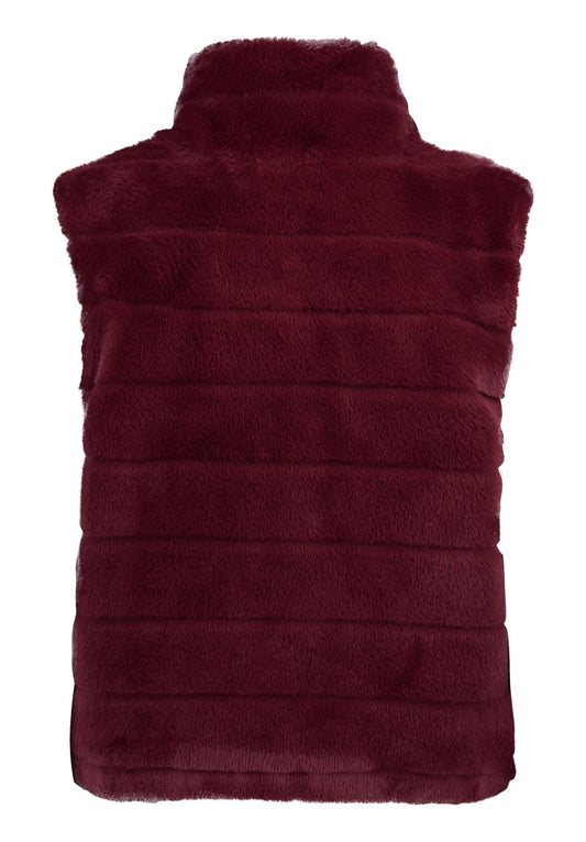 Kunstfell-Weste Fall Burgundy Bild 2