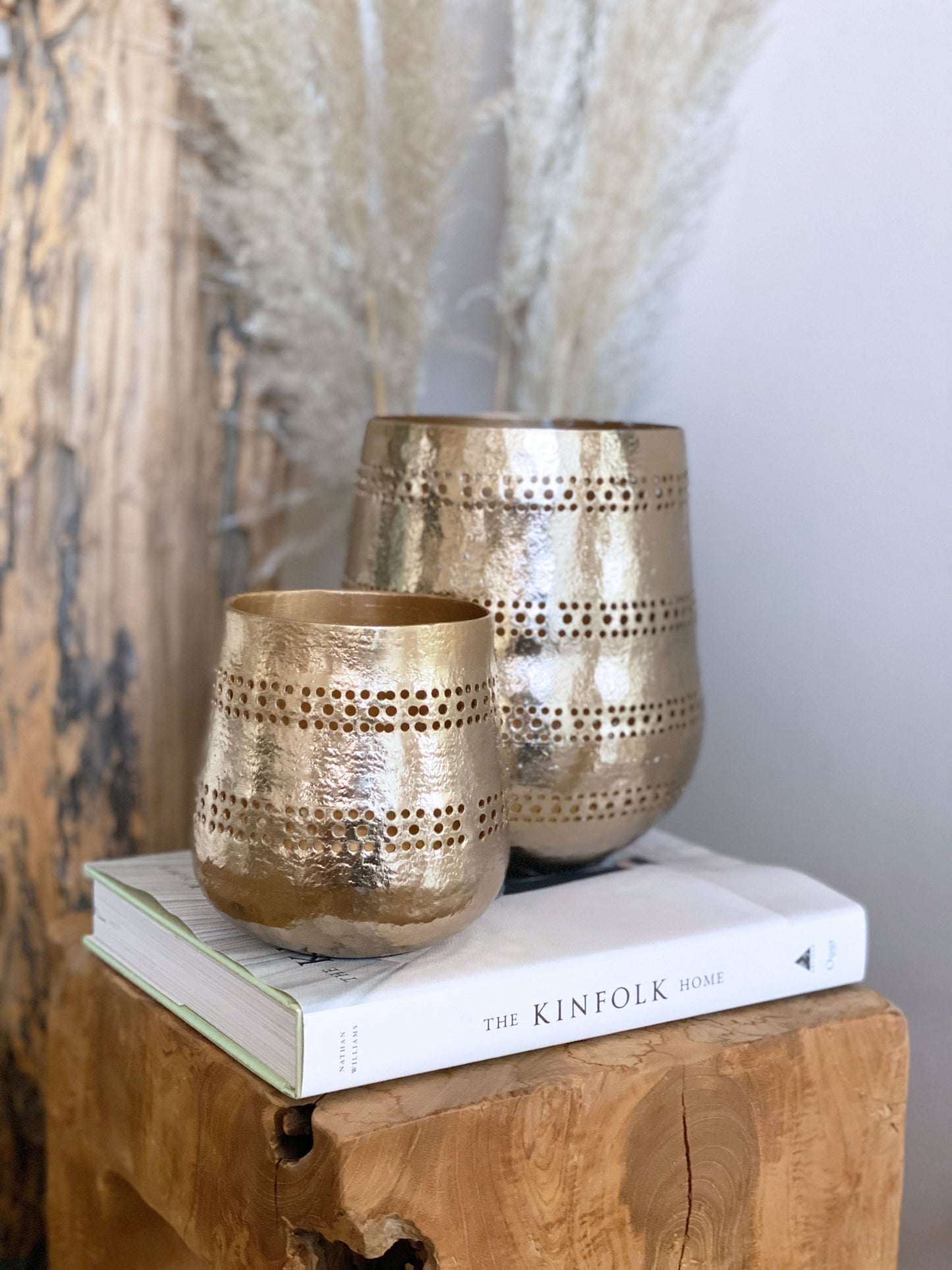 Windlicht Levka H14 D13cm Gelb/Gold Bild 5