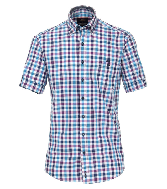 CASAMODA Hemd Freizeit 1/2 Arm B.d. Karo 100 blau Bild 2