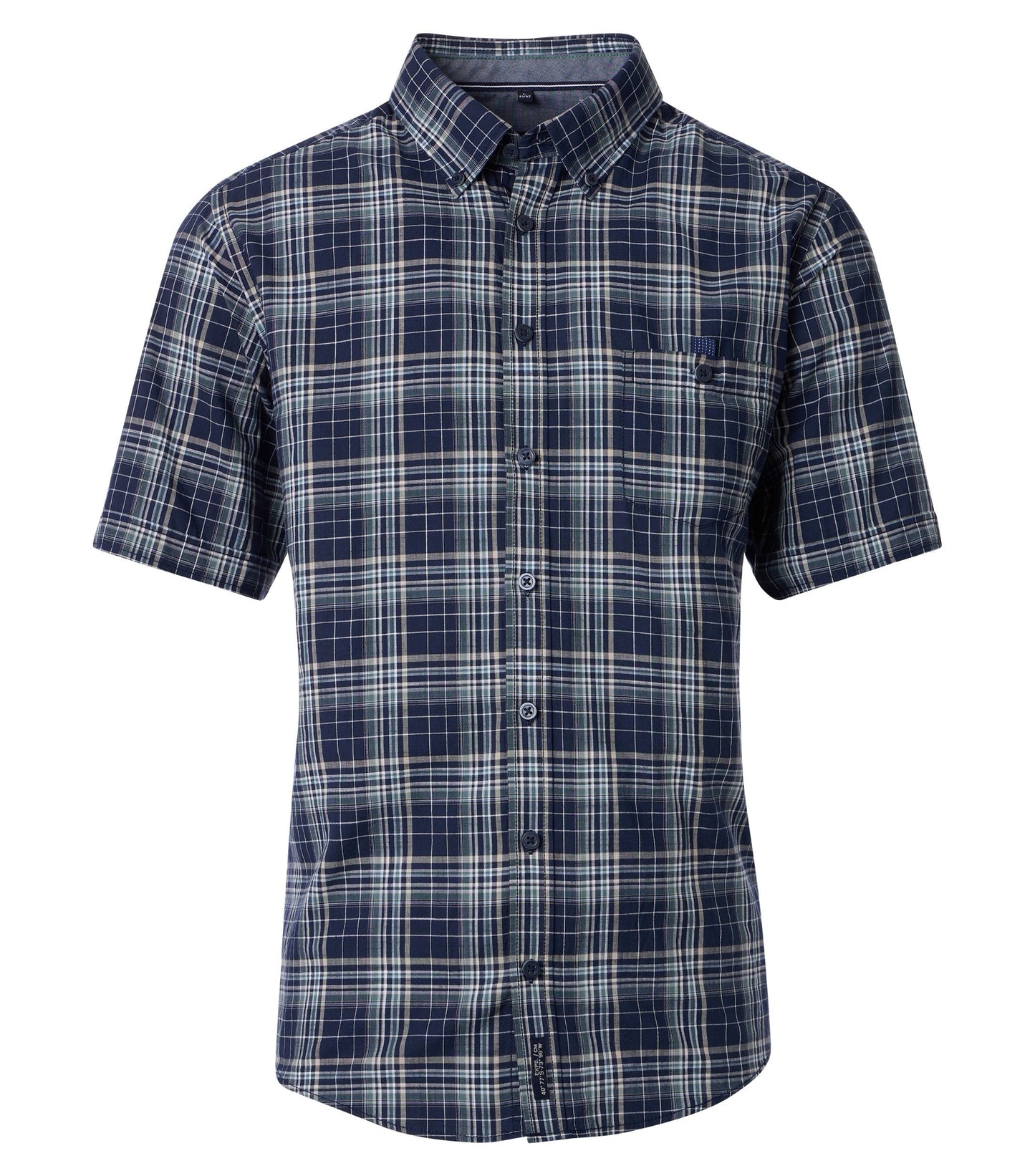 B.D. Casual Short 1/2Arm 100 blau Bild 1