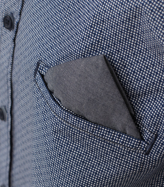 B.D. Casual Short 1/2Arm L0597 100 blau Bild 2