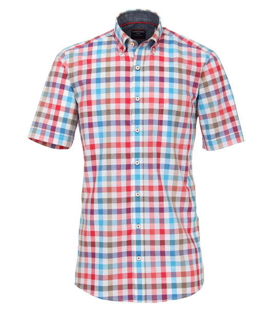 CASAMODA Hemd Freizeit 1/2 Arm B.d. Karo 400 rot Bild 2