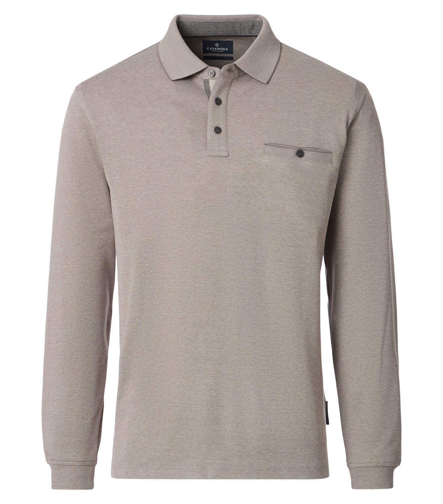 Polo-Shirt Langarm 668 beige Bild 1