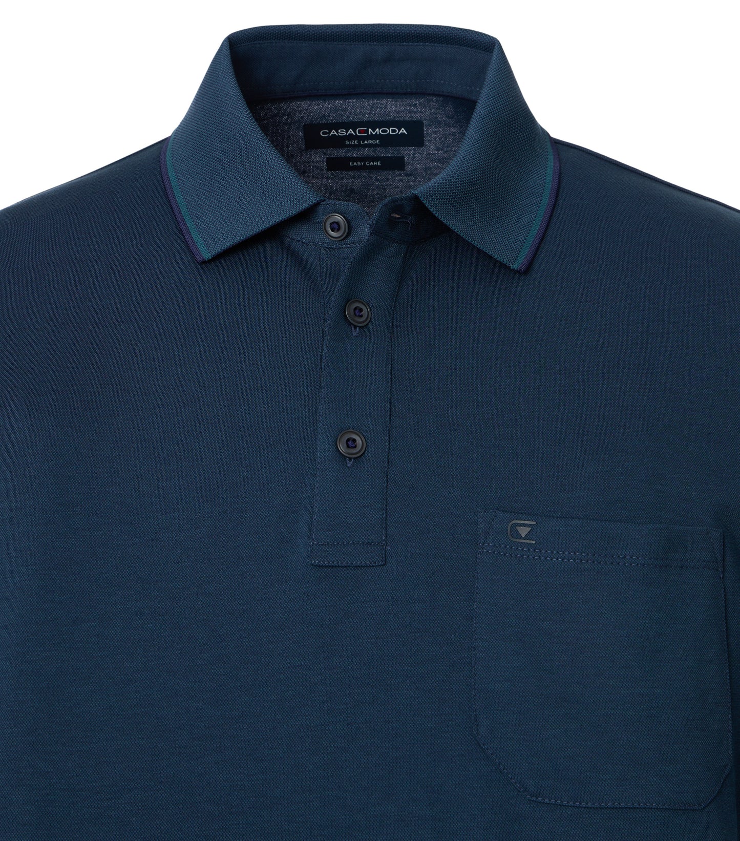 Polo-Shirt uni 175 aqua bis petrol Bild 4