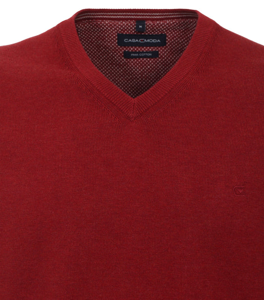 Pullover mit V-Ausschnitt uni 004430 494 orange Bild 2