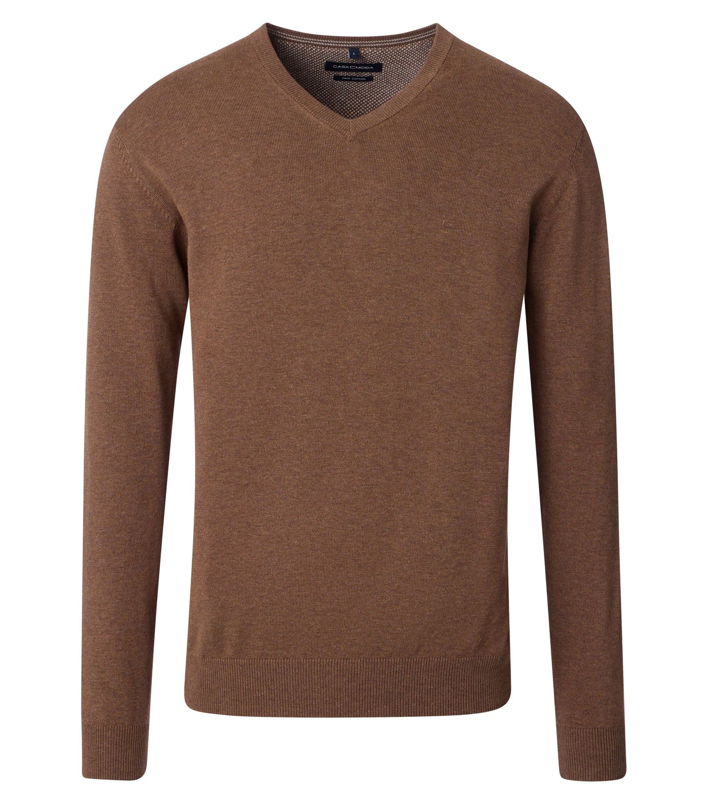 Pullover mit V-Ausschnitt uni 004430 679 beige Bild 1