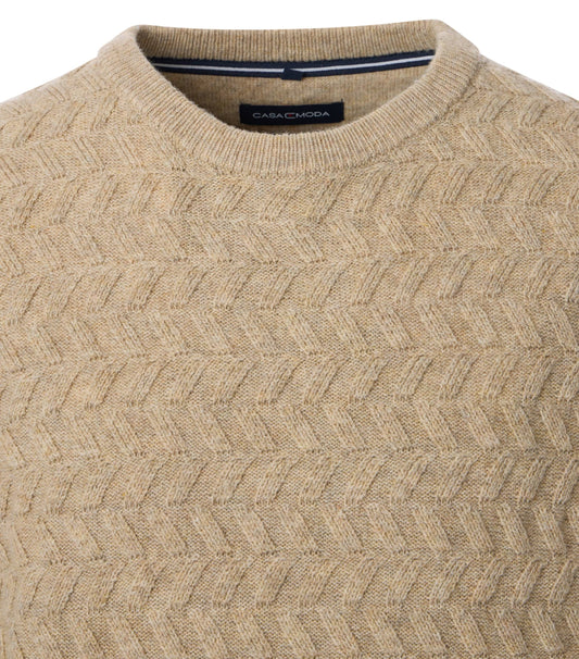 Pullover,O-Neck 665 beige Bild 2