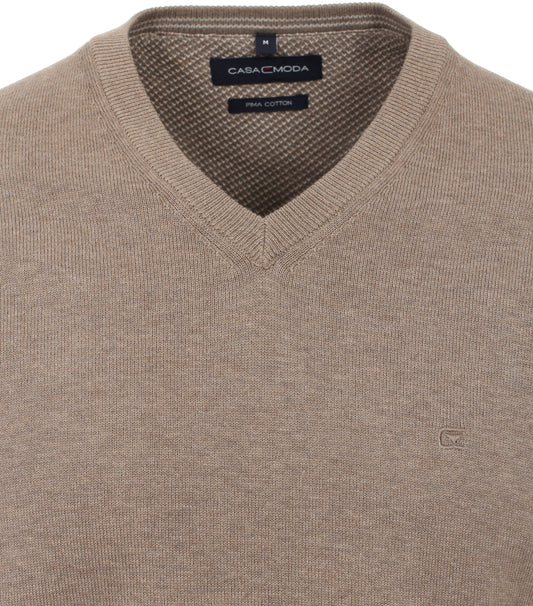 Pullover mit V-Ausschnitt uni 004430 490 orange Bild 2