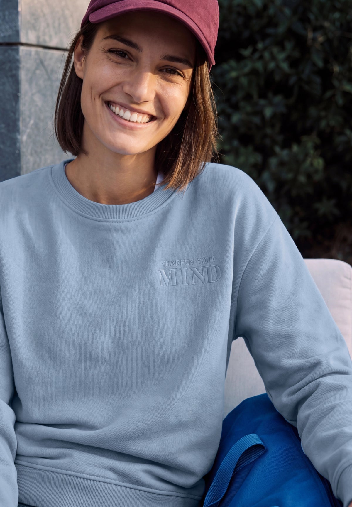 Sweatshirt mit Rundhals und Backprint cosmopolitan blue Bild 6