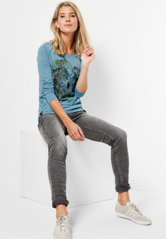 Longsleeve mit Herzprint 30746 Bild 2