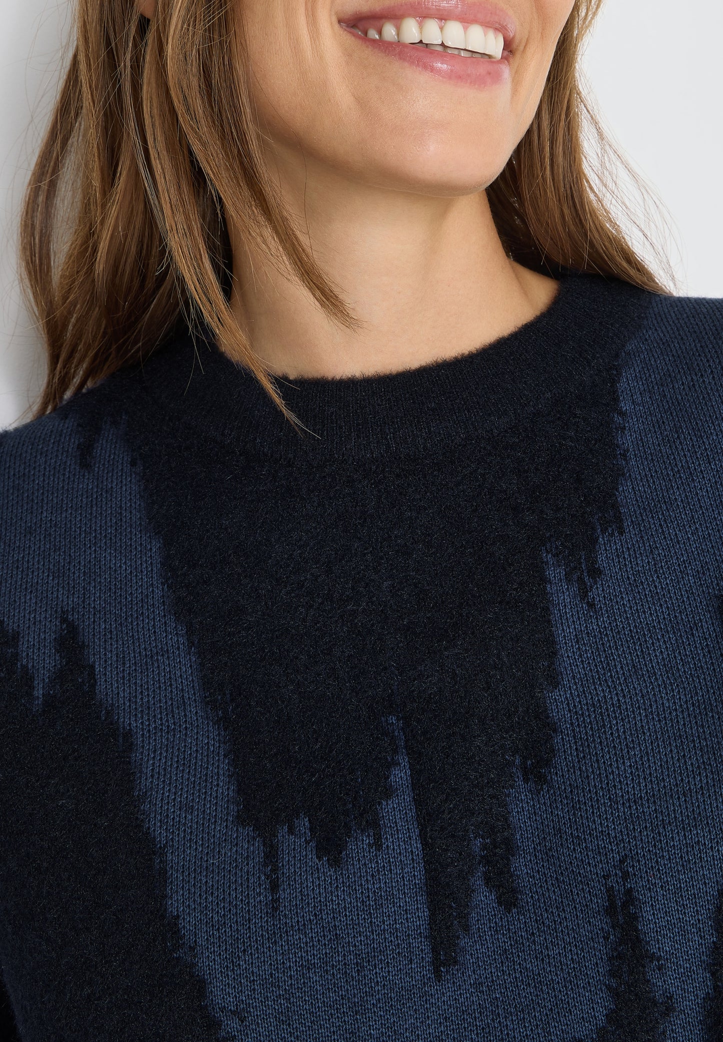 Gemusterter Pullover urban dark blue Bild 7