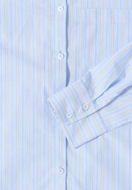 Gestreifte Hemdbluse light sky blue Bild 2