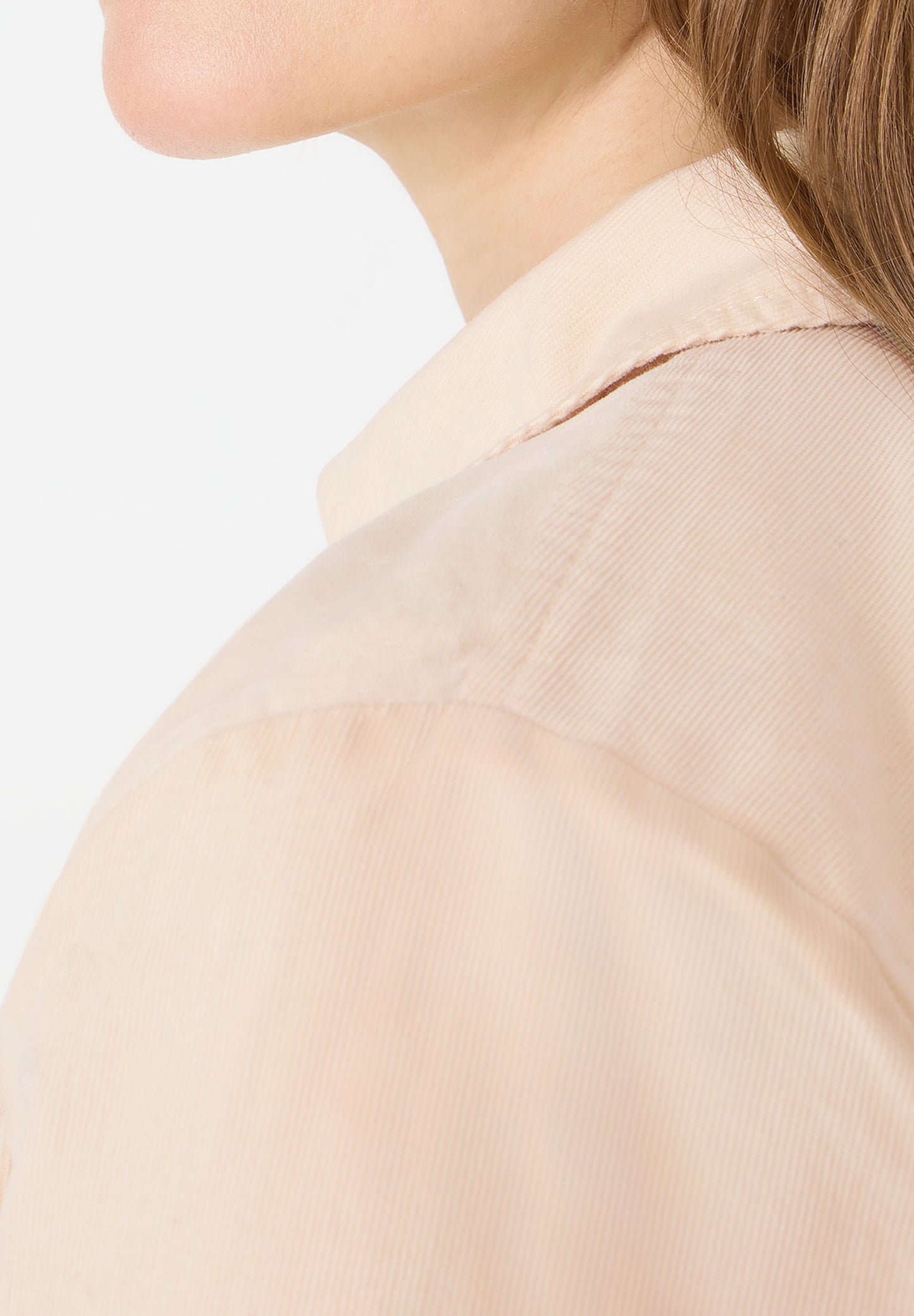 Hemdbluse in Unifarbe pearl beige Bild 7
