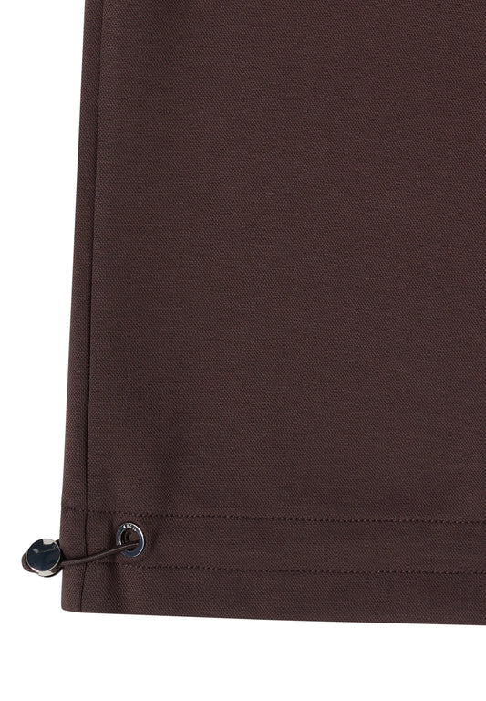 Kapuzenjacke mit seitlcihen Tunnelzügen brown cacao Bild 2