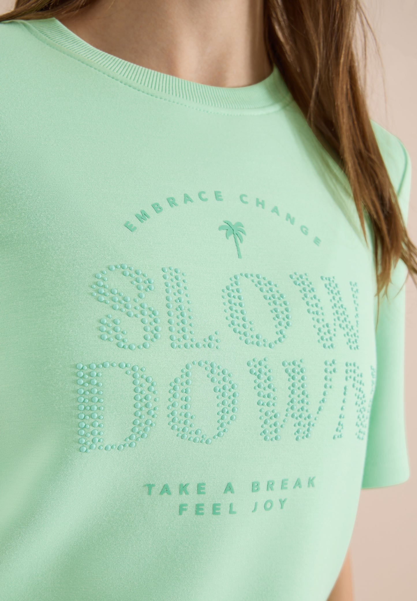 Kurzarm Sweatshirt mit Wording juicy lime Bild 7