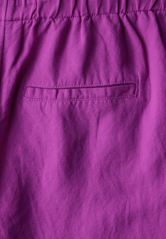 7/8 Wide Leg Hose aus Leinenmix magenta lacquer Bild 2