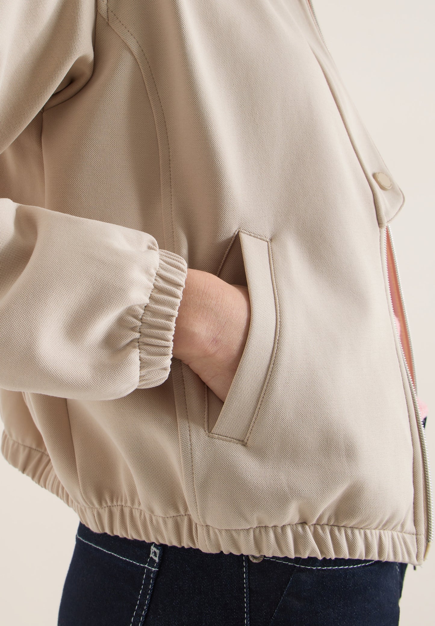 Modern Piqué Blouson with Hood grain beige Bild 7