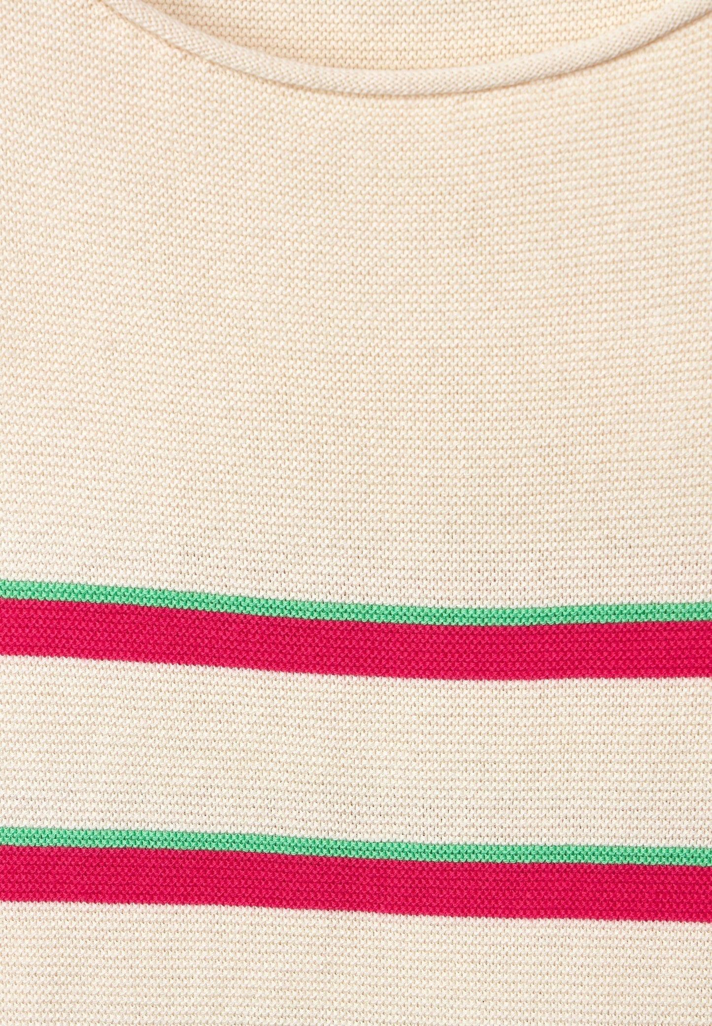 Pullover mit Streifenmuster raw sand beige Bild 5