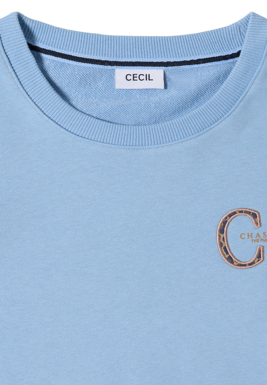 Sweatshirt mit Rundhals und Tunnelzug easy blue Bild 2