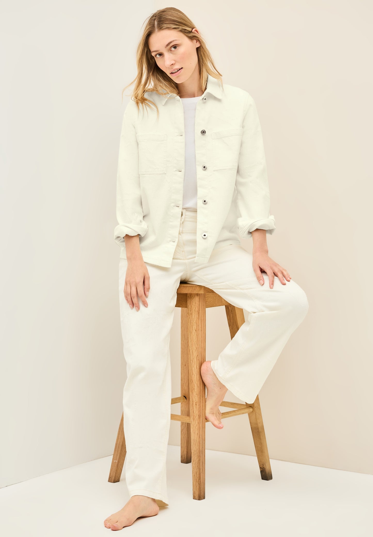 Style Overshirt Ecru Laser light beige Bild 7