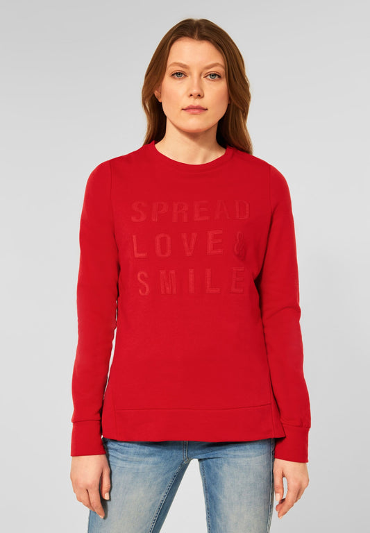 Sweatshirt mit Wording vibrant red Bild 2