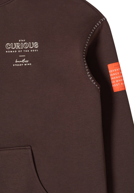 Sweatshirt with deco stitching macchiato brown Bild 2