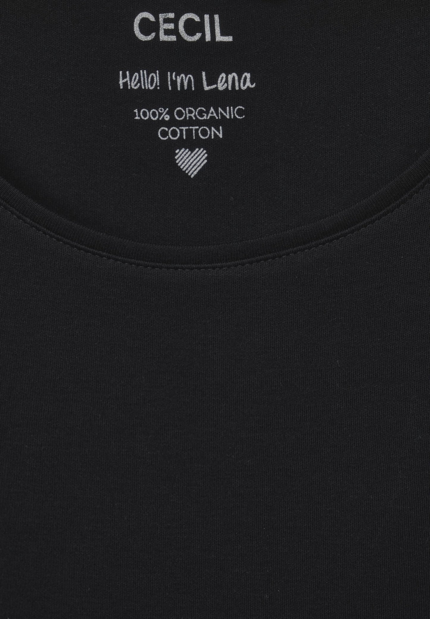 T-Shirt in Unifarbe Black Bild 10