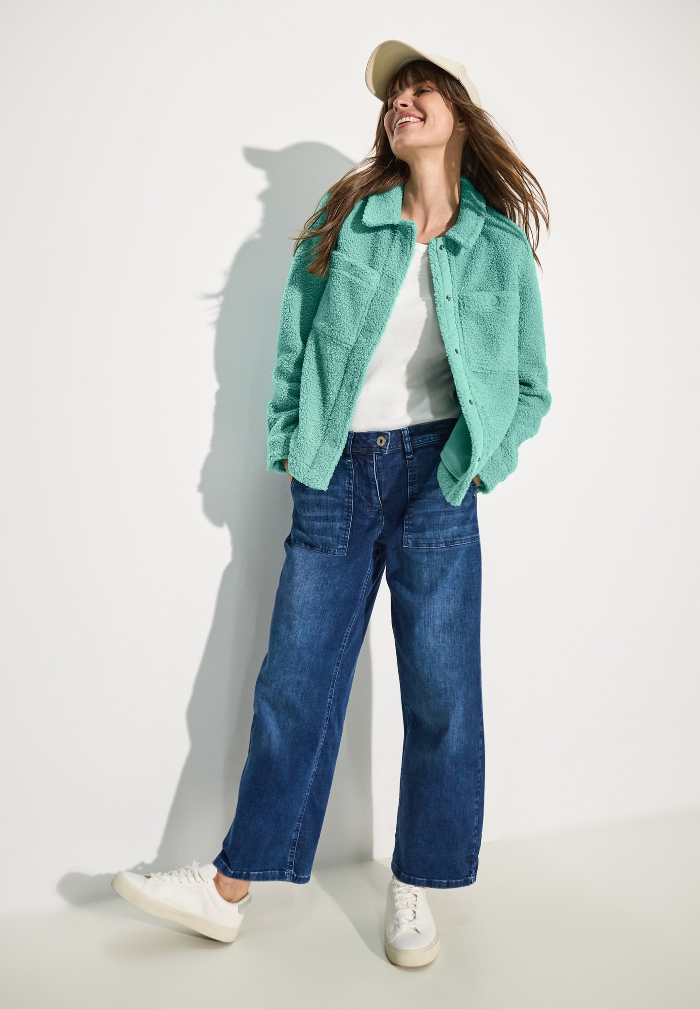 Teddy-Jacke mit Hemdkragen adriatic green Bild 5