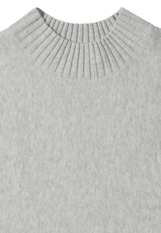Dolman Pullover mit Turtle Neck light grey melange Bild 2