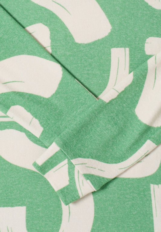 TOS Cozy Melange AOP Big Colla bamboo green melange Bild 2