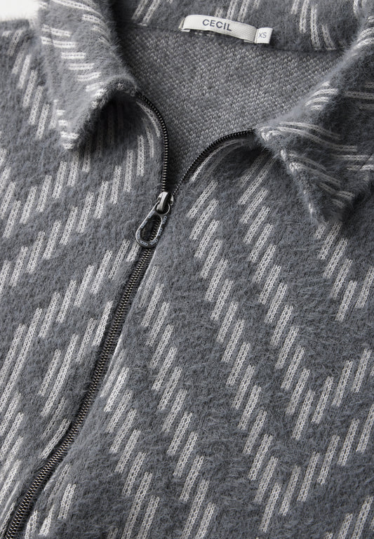 TOS Feather Yarn Jacquard Jack platinum grey mel. Bild 2