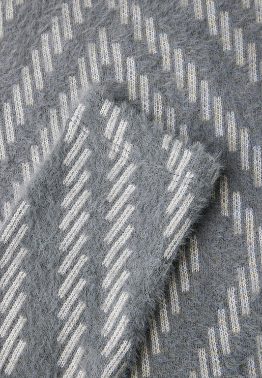 TOS Feather Yarn Jacquard Shir platinum grey mel. Bild 2