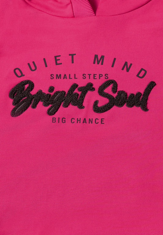 Sweatshirt mit Details in Rippstruktur pink flash Bild 2