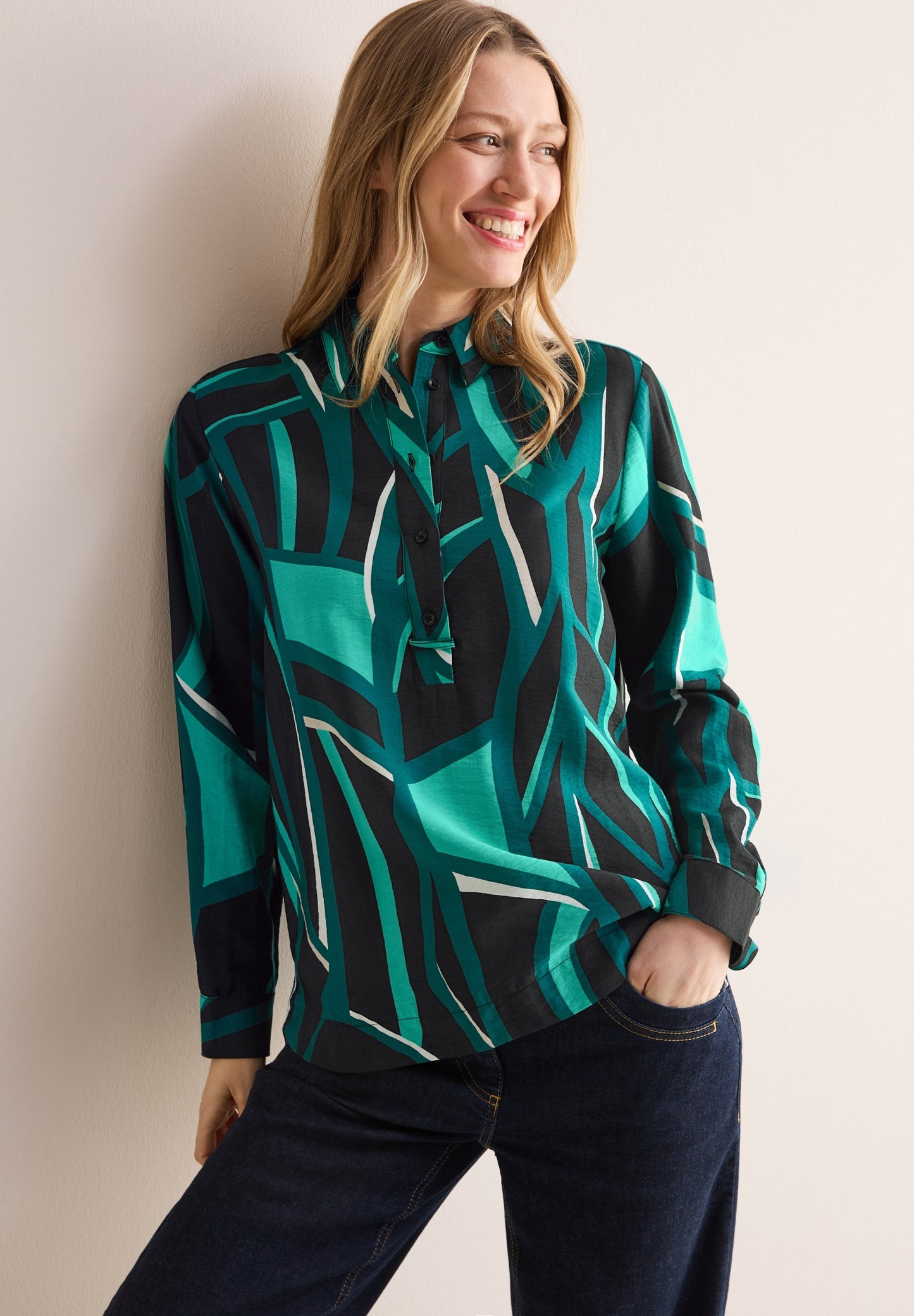 TOS Multicolor Print Blouse Black Bild 6