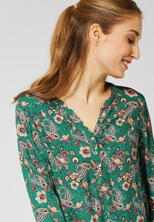 TOS Paisley Print Blouse lucky clover green Bild 2