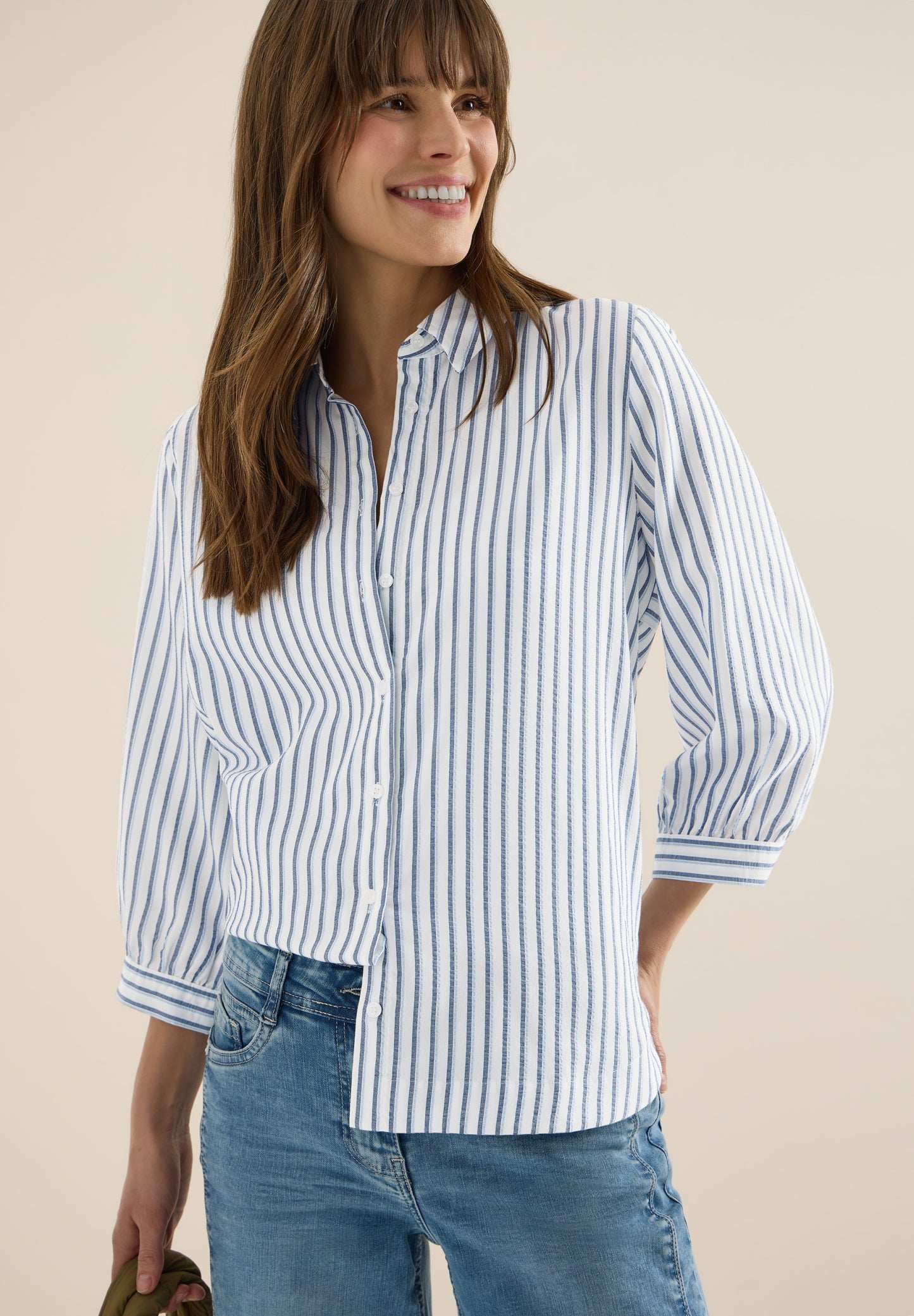 TOS Seersucker Multistripe Blo sporty denim blue Bild 7